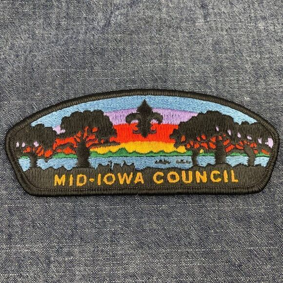 Vintage Boy Scouts of America Patch Mid-Iowa Council S4 CSP Pocket flap patch - Picture 1 of 5